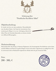 Expertise Preußischer Kavallerie-Säbel