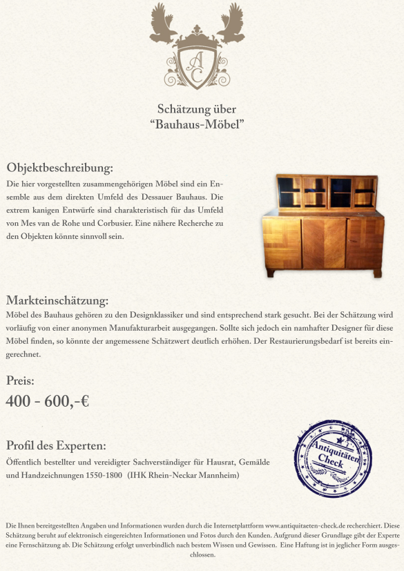 Expertise Barock-Möbel